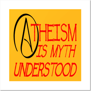 Atheism Is Myth Understood Fun Play On Words Pun Posters and Art